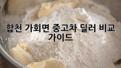 합천 가회면 중고차 딜러 비교 가이드